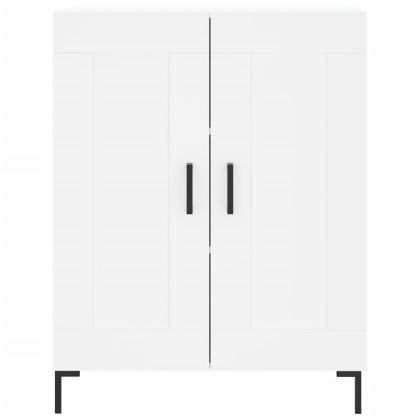 Висок шкаф, бял, 69,5x34x180 см, инженерно дърво