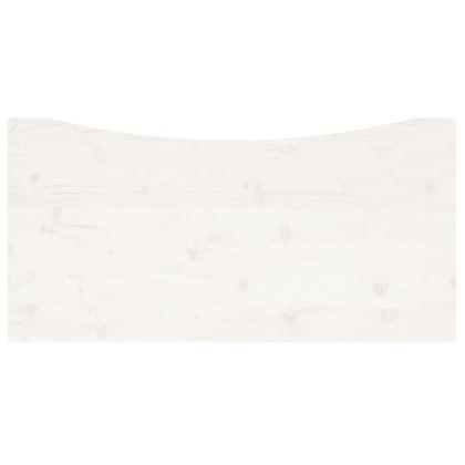 Плот за бюро, бял, 110x55x2,5 см, борово дърво масив