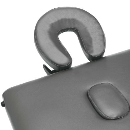 Масажна кушетка с 4 зони, алуминиева рамка, антрацит, 186х68 см