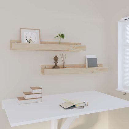 Стенни рафтове 2 бр 80x12x9 см масивно борово дърво