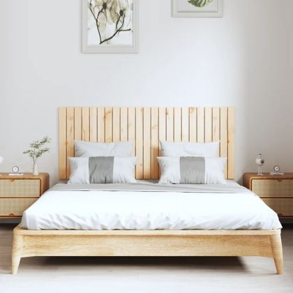 Стенна табла за спалня, 147x3x60 см, борово дърво масив