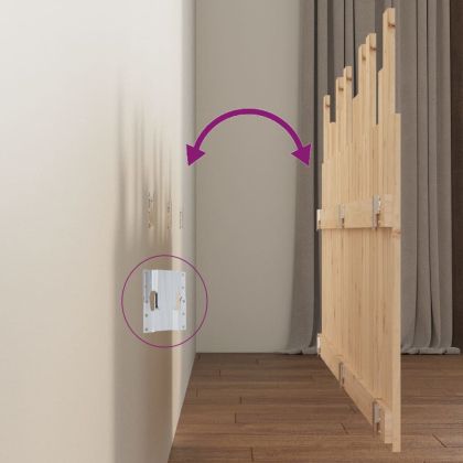 Стенна табла за спалня, 146,5x3x80 см, борово дърво масив