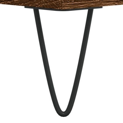 Сайдборд, Кафяв дъб, 60x35x70 см, инженерно дърво