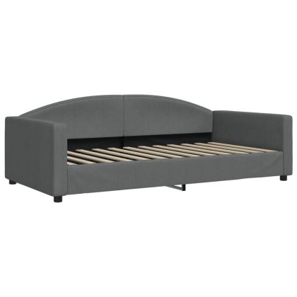 Легло за спане с ракла без матрак, Тъмно сиво, 100x200 см