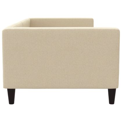 Кушетка, кремава, 90x200 см, текстил