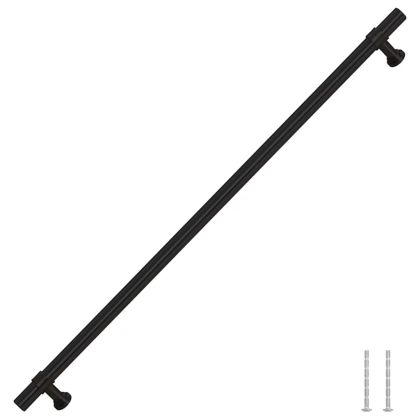 Дръжки за шкафове, 5 бр, черни, 320 мм, неръждаема стомана