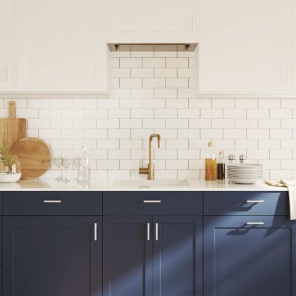 Дръжки за шкафове, 10 бр, сребристи, 64 мм, неръждаема стомана