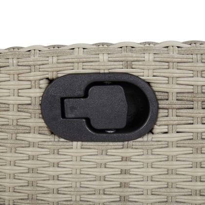 Накланящи градински столове с подложка 2 бр светлосив полиратан