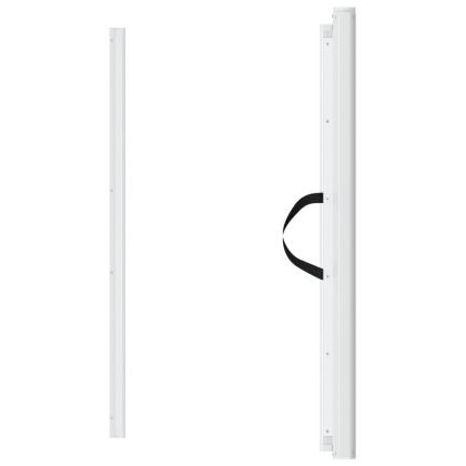 Прибираща се врата за домашни любимци, бяла, 82,5x125 см