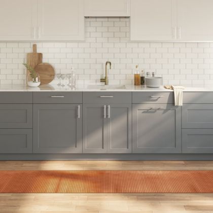 Килим, правоъгълен, кафяв, 60x400 см, бамбук