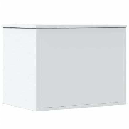 Кутия за съхранение, бяла, 60x42x46 см, инженерна дървесина