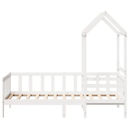 Комплект дневно легло и пейка с покрив без матрак Бял 80x200 cm