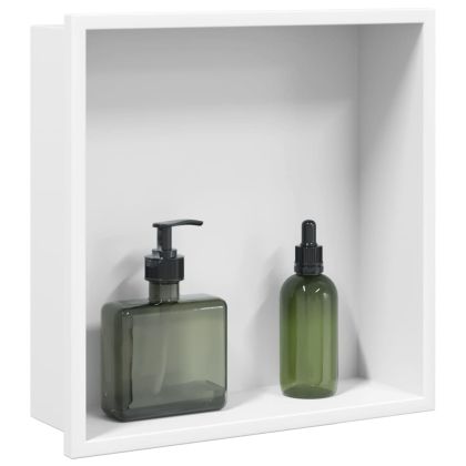 Душ ниша, сребрист бяло, 32x32x9 см, неръждаема стомана