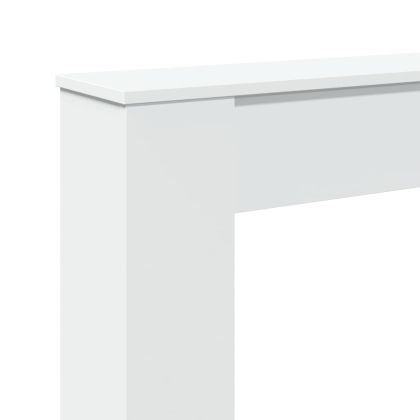 Облицовка за камина, бяла, 100x20x100 см, инженерно дърво