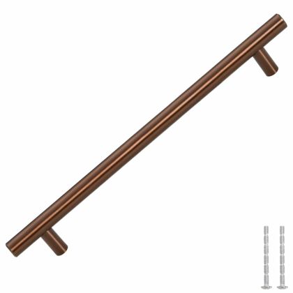 Дръжки за шкафове, 5 бр, бронз, 192 мм, неръждаема стомана