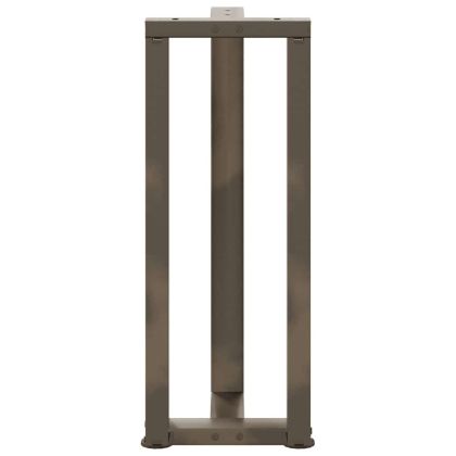 Крака за конзолна маса, Т-образни, 2 бр., черни, 25x28x(72-73) см, стомана