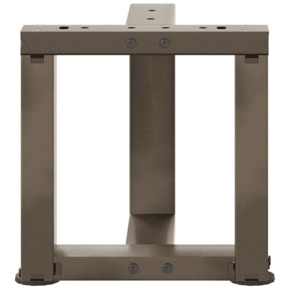 Крака за масичка за кафе, Т-образни, 2 бр., черни, 30x25x(30-31) см, стомана