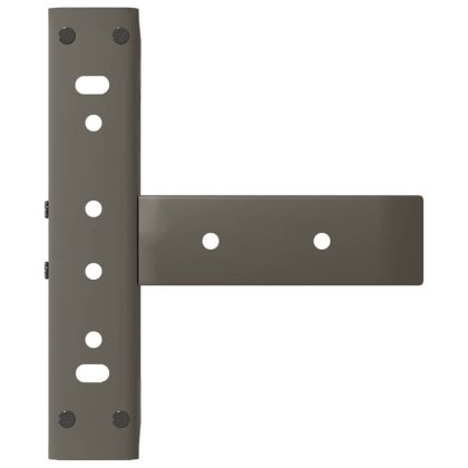 Крака за масичка за кафе, Т-образни, 2 бр., черни, 30x25x(30-31) см, стомана