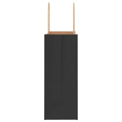 Хартиени торбички 250 бр с дръжки черни 21x11x28 см