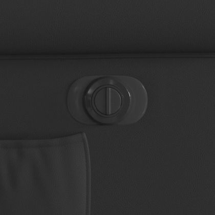 Електрически изправящ реклайнер стол, черен, изкуствена кожа