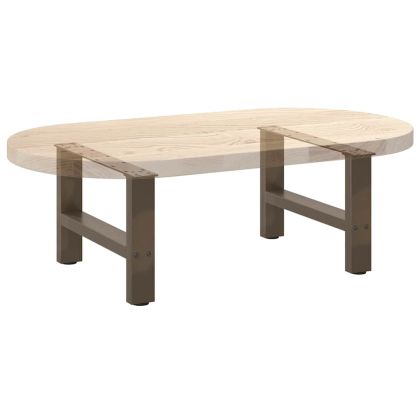 Крака за масичка за кафе, естествена стомана, 2 бр., 50 x (30-31) см, стомана