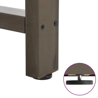 Крака за трапезна маса, естествена стомана, 2 бр., 70 x (72-73) см, стомана