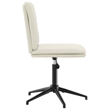 Трапезен стол, кремав, кадифе