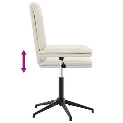 Трапезен стол, кремав, кадифе