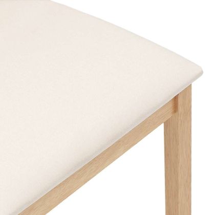 Трапезни столове с възглавници 2 бр масивна дървесина гума