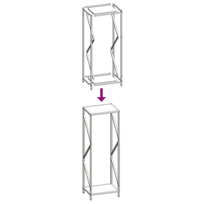 Стойка за дърва за огрев бяла Студено валцувана стомана