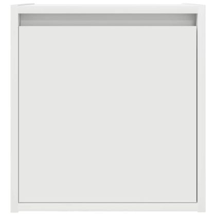 Нощно шкафче за стенен монтаж, бяло, 38x34x40 см