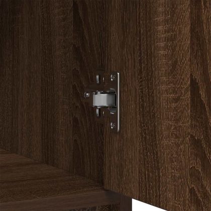 Бюфет с чекмеджета и вратички, кафяв дъб, 73x31x90 см