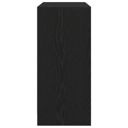 Бюфет с чекмеджета и вратички, черен дъб, 70,5x34x74,5 см