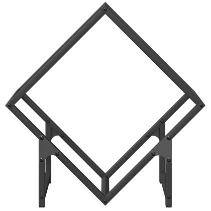 Стойка за дърва за огрев черна 40x25x120 см