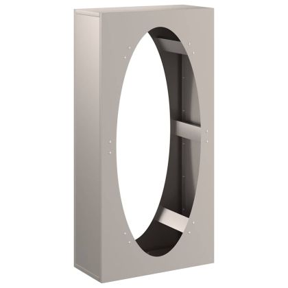 Стойка за дърва за огрев 50x23x100 см Патинираща стомана