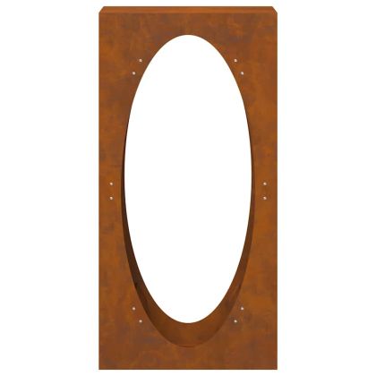 Стойка за дърва за огрев 50x23x100 см Патинираща стомана