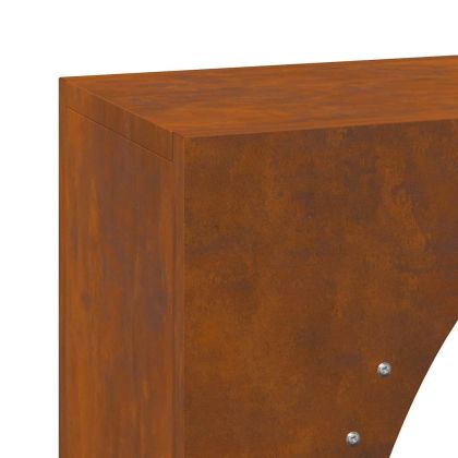 Стойка за дърва за огрев 50x23x100 см Патинираща стомана