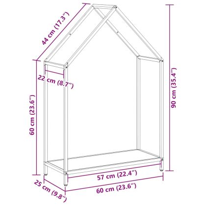 Стойка за дърва за огрев черна Студено валцувана стомана