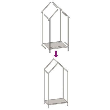Стойка за дърва за огрев бяла Студено валцувана стомана