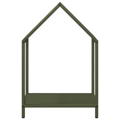 Стойка за дърва за огрев маслиненозелена 40x25x60 см