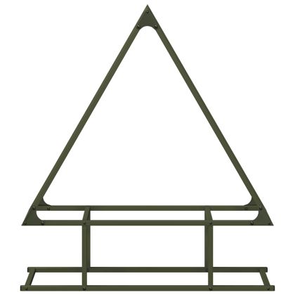 Стойка за дърва за огрев маслиненозелена 80x25x90 см