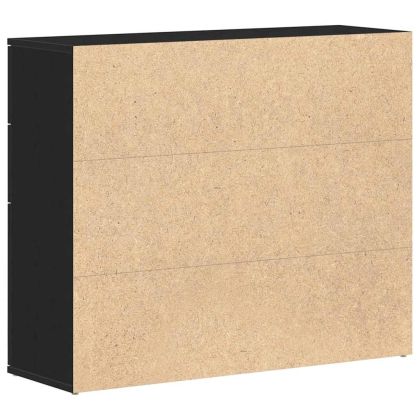 Бюфет, черен дъб, 91x29,5x75 см, инженерно дърво