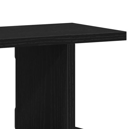 Стенни рафтове 2 бр черно и дъб 105x18x20 см инженерно дърво