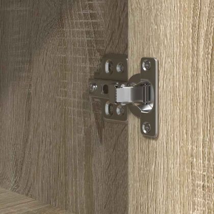 Шкаф за баня с рафтове дъб сонома 36x35x95 cm