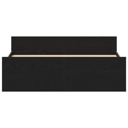 Рамка за легло без матрак Черен дъб Инженерна дървесина