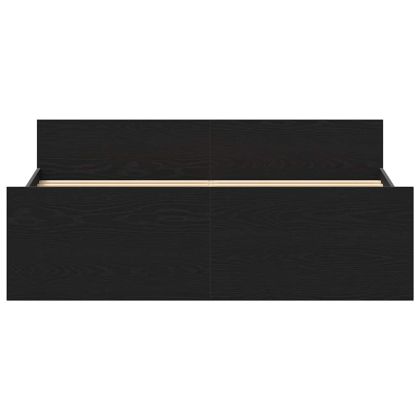 Рамка за легло без матрак Черен дъб 120x200 см инженерно дърво