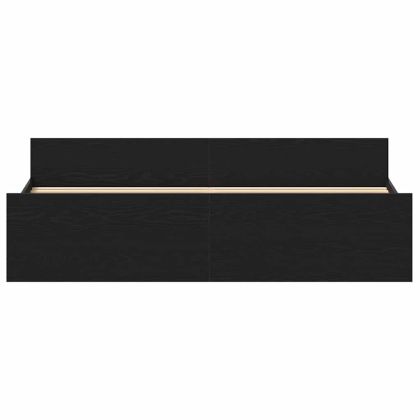 Рамка за легло без матрак Черен дъб Инженерна дървесина