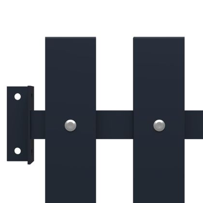 Ограден панел, антрацит, 178x75 см, прахово боядисана стомана