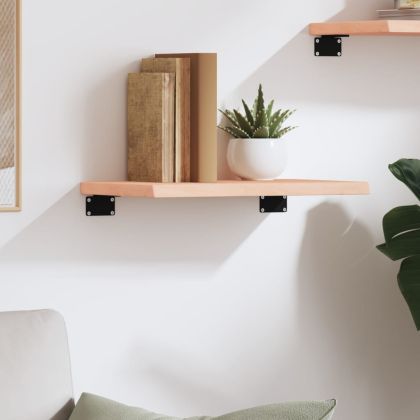 Стенен рафт 40x20x2 см необработен масивен дъб