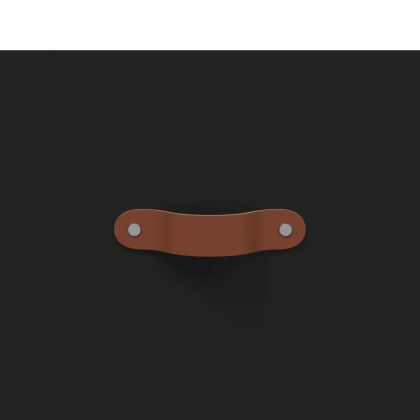 Висок шкаф, черен, 69,5x34x180 см, инженерно дърво